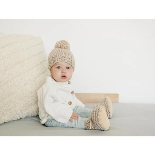 Beba Bean Chucky Knit Hat - Oatmeal-Simply Green Baby