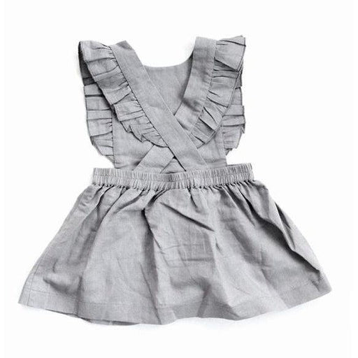 Beba Bean Pinafore Dress - Grey-Simply Green Baby