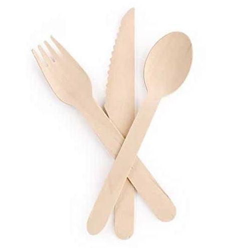 Biodegradable Birch Wood Cutlery Sets - Pack of 100-Simply Green Baby