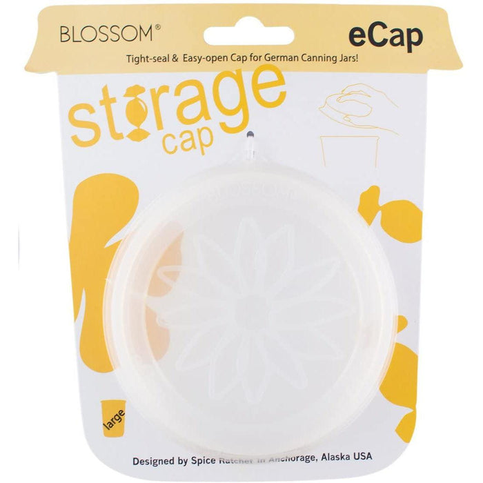 Blossom eCap - Storage Cap for Canning Jars, Clear-Simply Green Baby