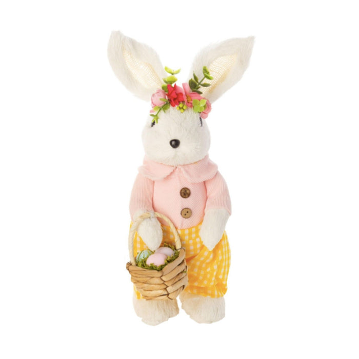 Grass Covered Bunny Table Top Decor