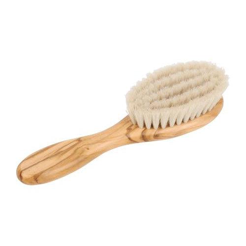 Bürstenhaus Redecker Olive Wood Baby's Hairbrush-Simply Green Baby