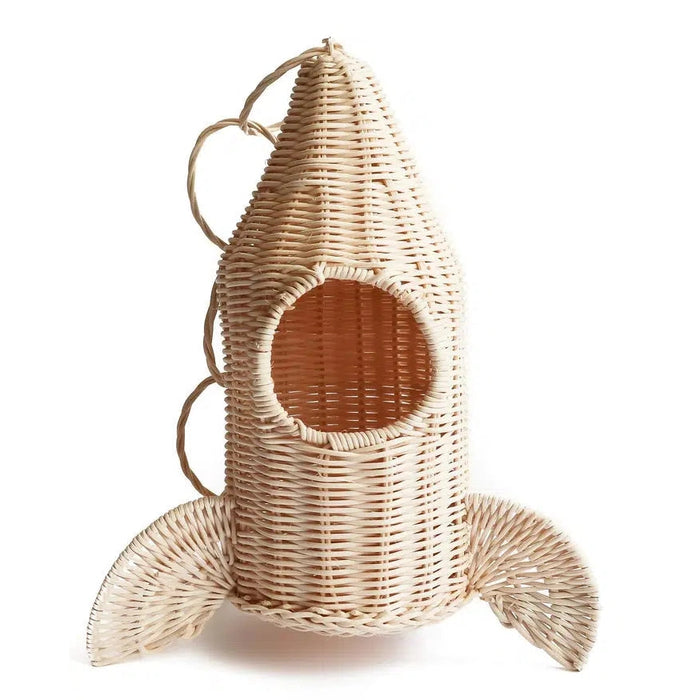 Coconeh Wicker Hanging Rocket Spaceship-Simply Green Baby