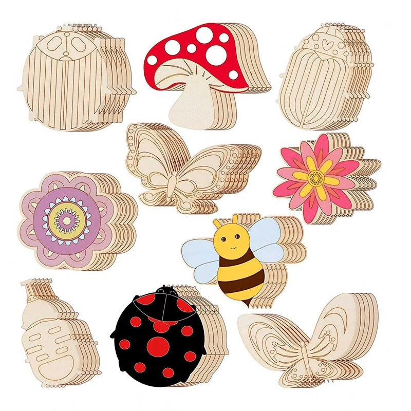 DIY Art Project Wooden Cutouts - In The Garden-Simply Green Baby