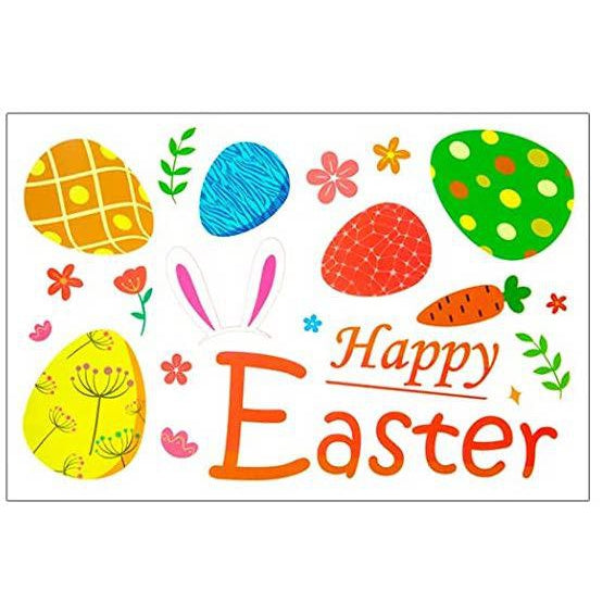 Easter Removable Window Stickers - Bunny + Basket-Simply Green Baby