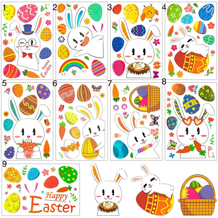 Easter Removable Window Stickers - Bunny + Basket-Simply Green Baby