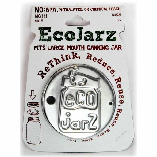 EcoJarz Stainless Steel Drinking Jar Lid Wide Mouth-Simply Green Baby