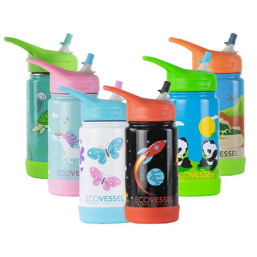 EcoVessel Frost Kids Insulated Straw Water Bottle-Simply Green Baby