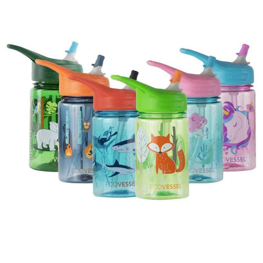 EcoVessel Splash Straw Water Bottle-Simply Green Baby