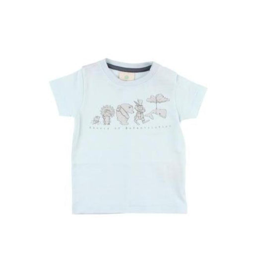 En Fant - Short Sleeve T-Shirt Wan Blue-Simply Green Baby