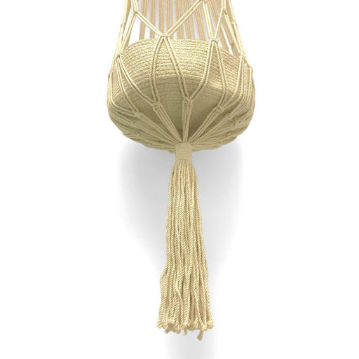 Finn + Emma Organic Macrame Toy Hanging Basket-Simply Green Baby