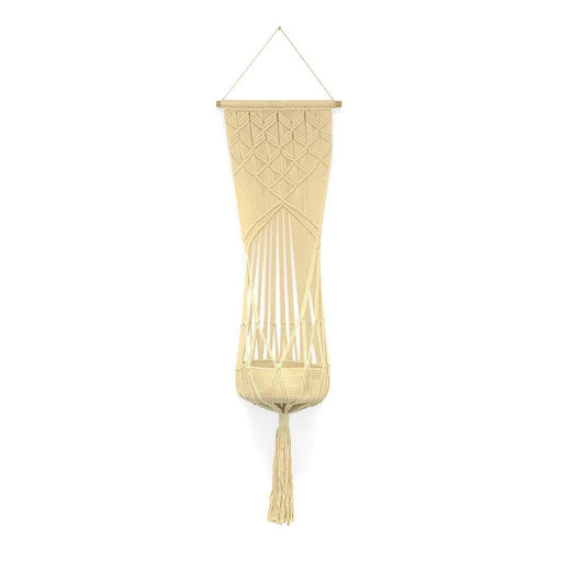 Finn + Emma Organic Macrame Toy Hanging Basket-Simply Green Baby