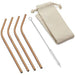 Fox Run Reusable Copper Bent Drinking Straws Set-Simply Green Baby