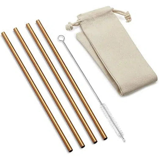 Fox Run Reusable Copper Drinking Straws Set-Simply Green Baby