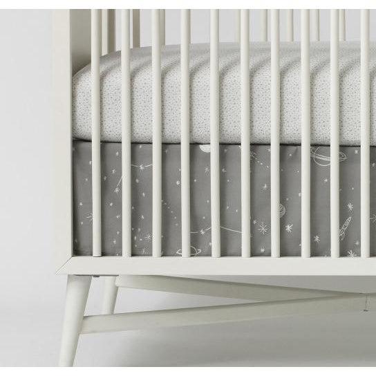 Galaxy Dove Crib Skirt-Simply Green Baby