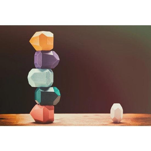 Gentile Wooden Stones - Rainbow-Simply Green Baby