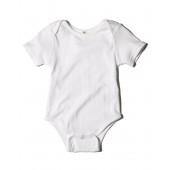 Goat-Milk Organic Onesie - Ribbed Short Sleeve White-Simply Green Baby