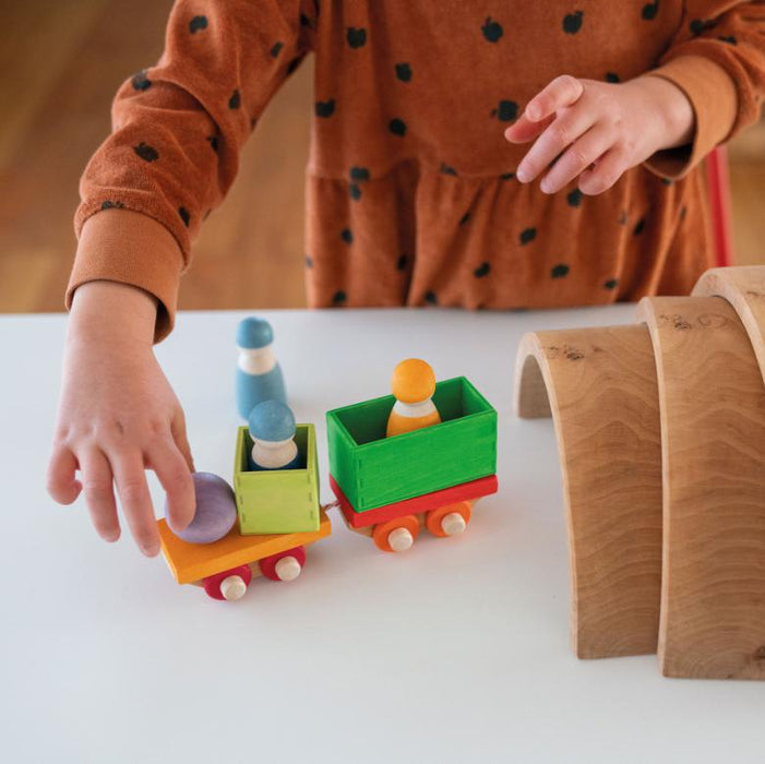 Grimm's Building Set Wooden Train-Simply Green Baby