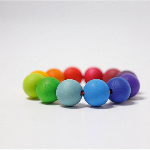 Grimm's Grasping Rainbow Bead Ring-Simply Green Baby