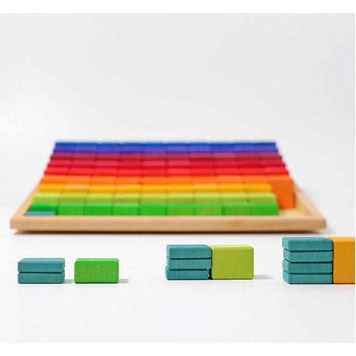 Grimm's Stepped Counting Blocks - Large 4cm-Simply Green Baby