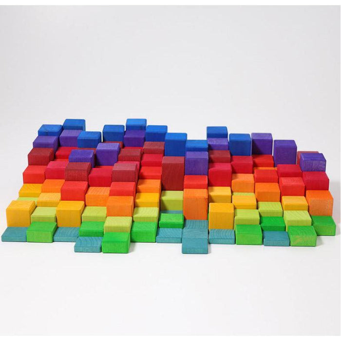 Grimm's Stepped Counting Blocks - Large 4cm-Simply Green Baby