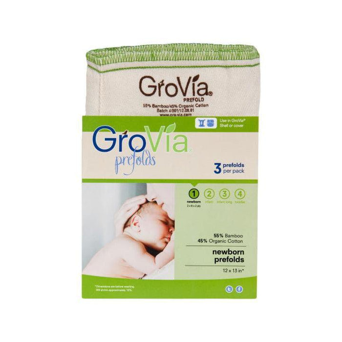 GroVia Prefold Cloth Diaper Inserts-Simply Green Baby