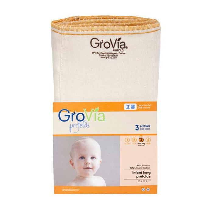 GroVia Prefold Cloth Diaper Inserts-Simply Green Baby