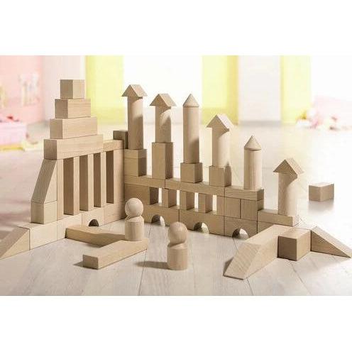 Haba Large Natural Wood Starter Block Set-Simply Green Baby