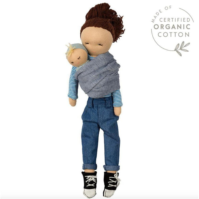 Hoppa Waldorf Doll - Organic Lisa + Lilly-Simply Green Baby