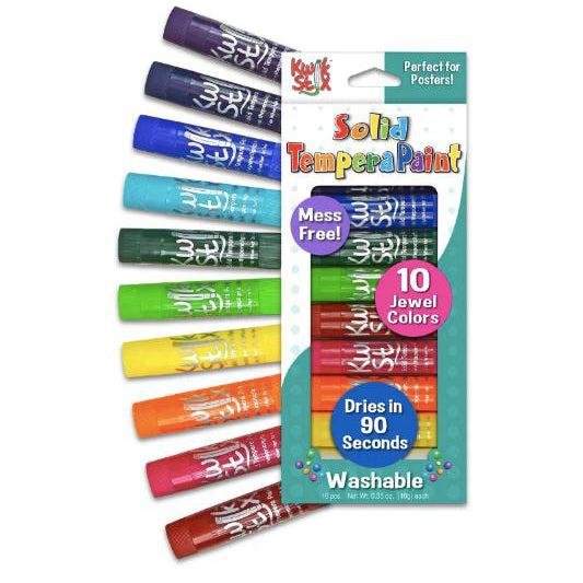 Kwik Stix Solid Tempera Paint - 10 Jewel Tones-Simply Green Baby