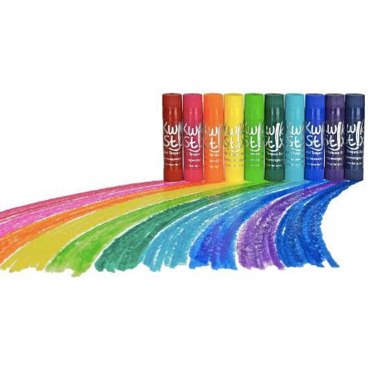 Kwik Stix Solid Tempera Paint - 10 Jewel Tones-Simply Green Baby