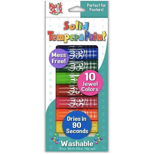 Kwik Stix Solid Tempera Paint - 10 Jewel Tones-Simply Green Baby