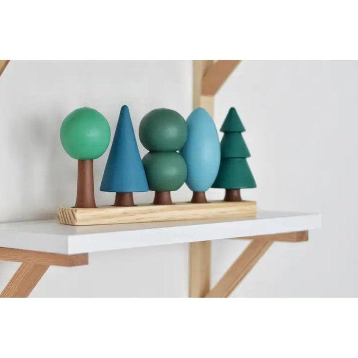 L + Wood 5 Woodland Trees Stand-Simply Green Baby