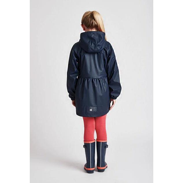 Little Girls Rainster - Navy-Simply Green Baby