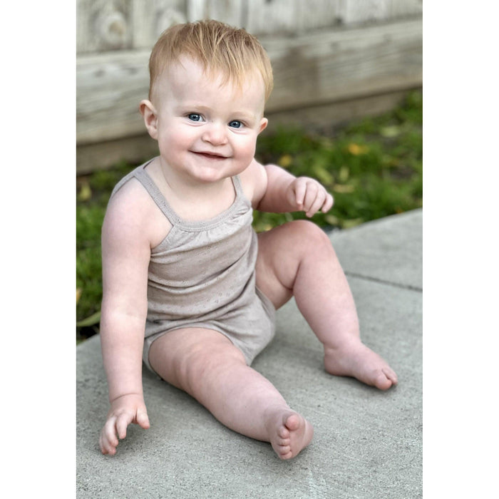 L'ovedbaby Pointelle Crossback Bodysuit-Simply Green Baby