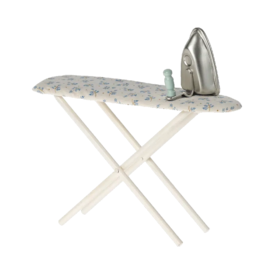 Maileg Iron + Ironing Board - Blue Flowers-Simply Green Baby