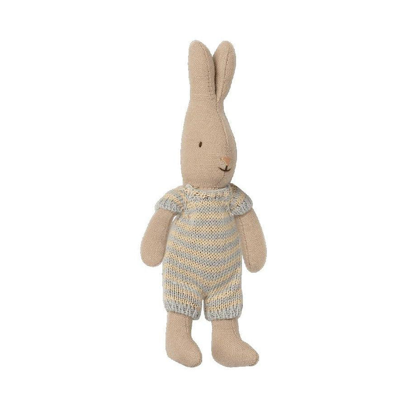 Maileg Micro Rabbit in Knitted Romper-Simply Green Baby