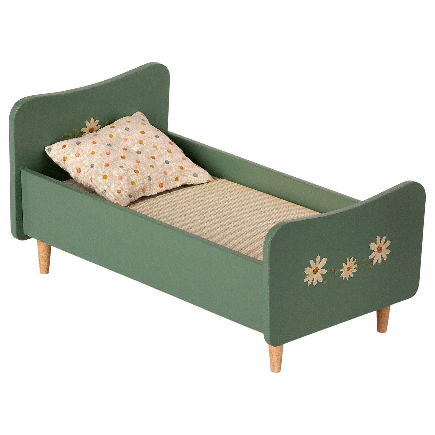 Maileg Mini Wooden Bed Mint Blue-Simply Green Baby