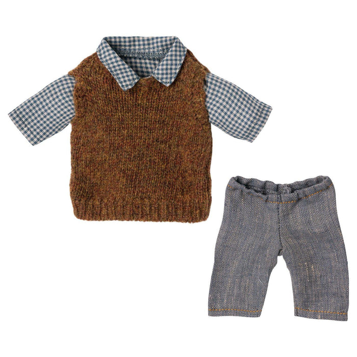 Maileg Shirt, Pullover and Pants for Teddy Dad-Simply Green Baby