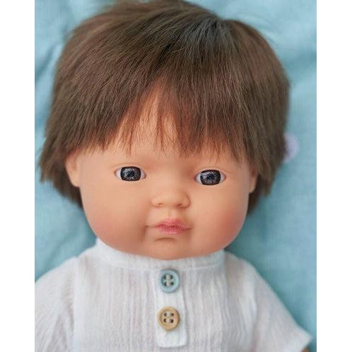 Miniland Baby Doll Brunette Boy-Simply Green Baby