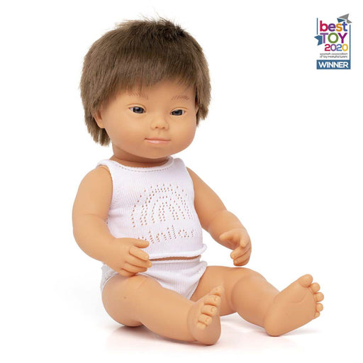 Miniland Baby Doll Caucasian Boy with Down Syndrome-Simply Green Baby