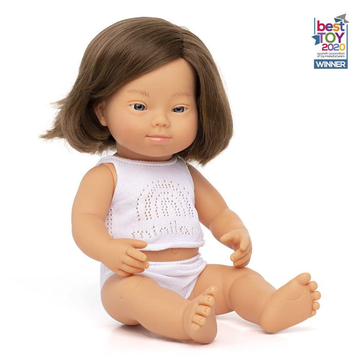 Miniland Baby Doll Caucasian Girl with Down Syndrome-Simply Green Baby