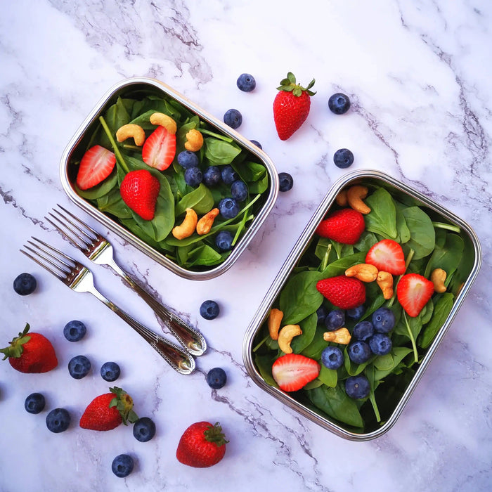 Minimal Stainless Steel Lunch Box-Simply Green Baby