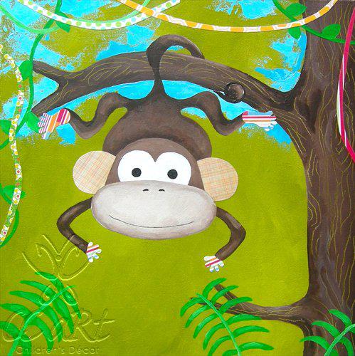 Monkey Around Print-Simply Green Baby