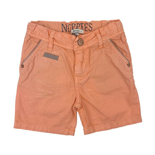 Noppies Classic Twill Shorts - Fluor Orange-Simply Green Baby