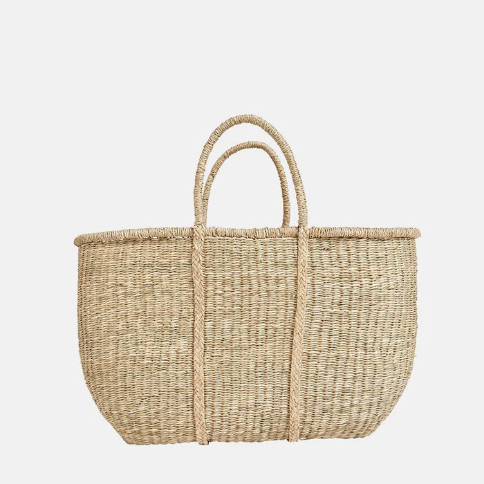 Olli Ella Caro Seagrass Market Bag-Simply Green Baby