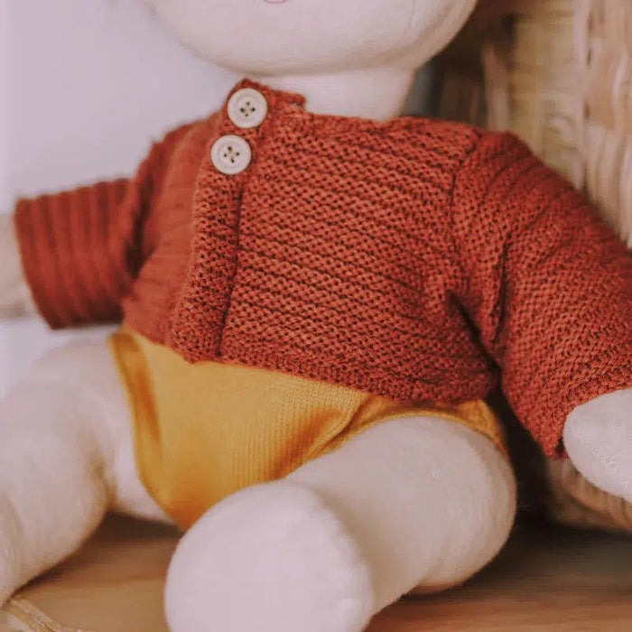 Olli Ella Dinkum Doll Cardigan-Simply Green Baby