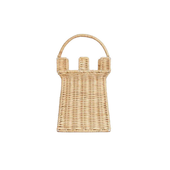 Olli Ella Rattan Castle Bag-Simply Green Baby