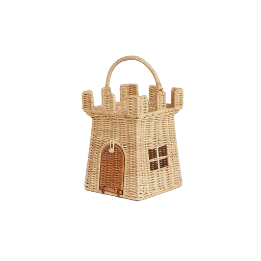 Olli Ella Rattan Castle Bag-Simply Green Baby