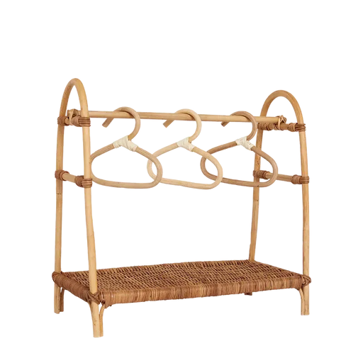 Olli Ella Rattan Doll Clothes Rail-Simply Green Baby